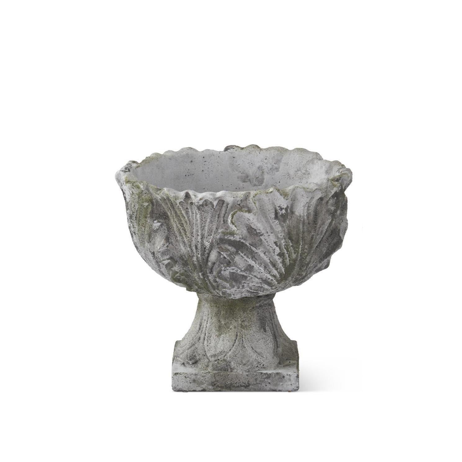 Ornate Weathered Cement Pot